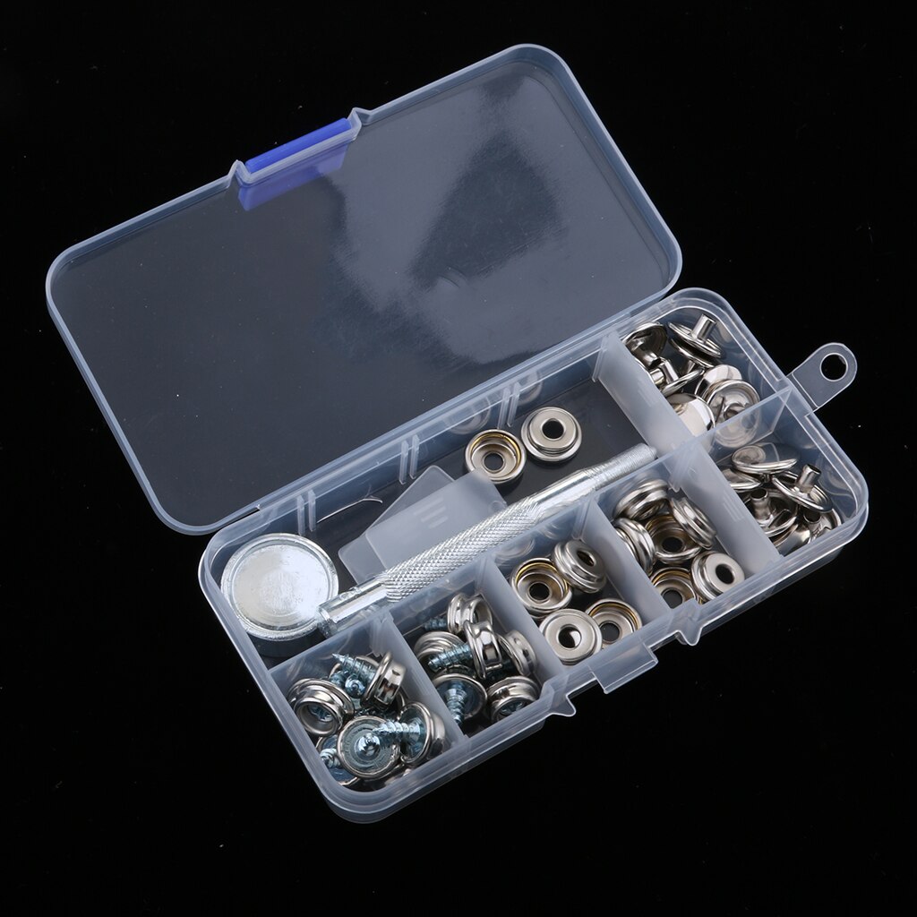 Stainless Steel Marine Boat Cover Repair Kit Snap Fastener Screw Set