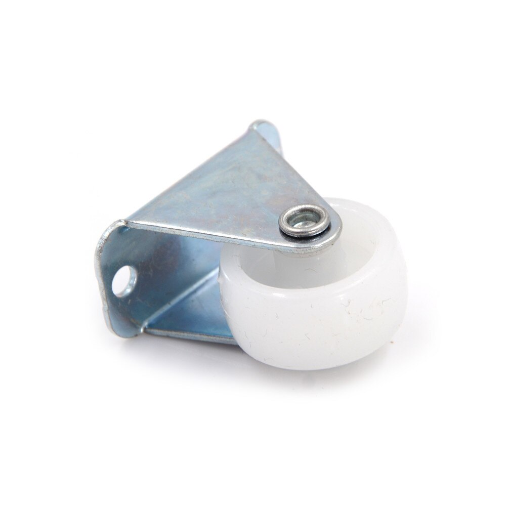 4X Directional Casters 1"/1.5"/2" Wheel Castor White PP Nylon Dual Roller Wheel For Platform Trolley Chair Swivel Casters