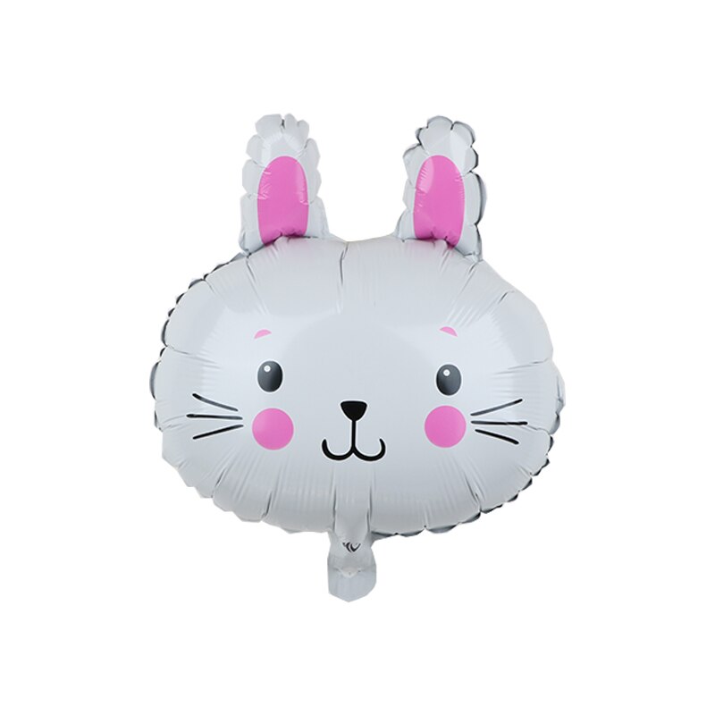 10pcs Aluminum Foil Helium Balloons Cartoon Animal Children's Day Wedding Birthday Decor Kids Panda Rabbit Balloons Party Favor: Army Green