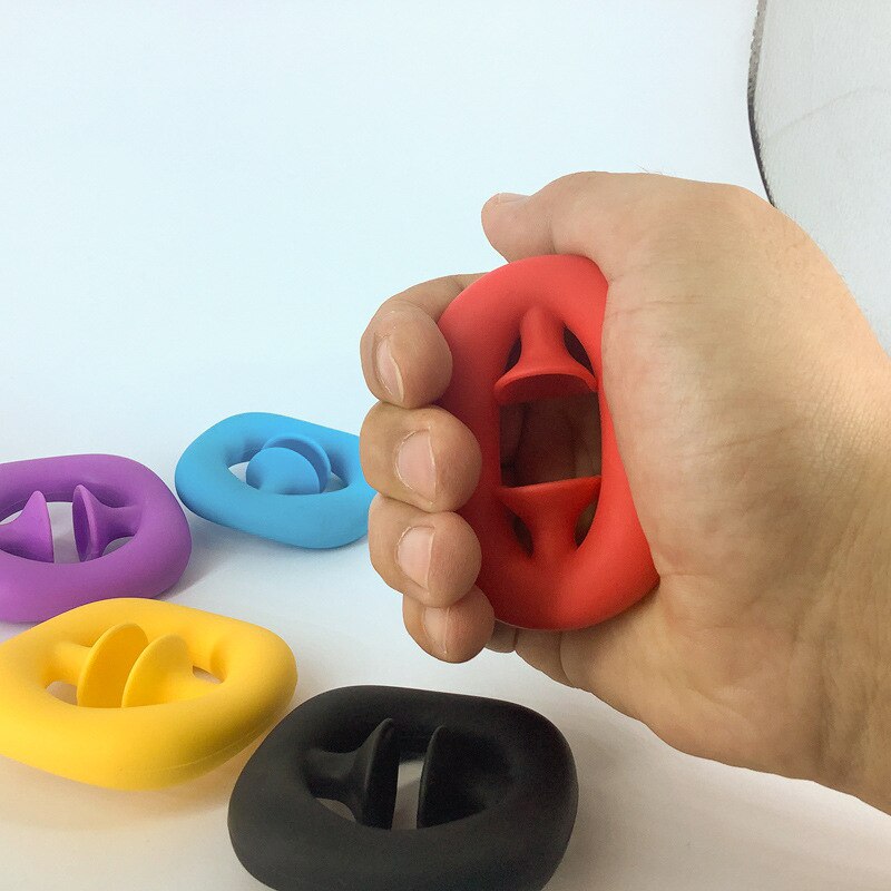 Siliconen Grip Ring Speelgoed Volwassen Kind Vinger Hand Grip Stress Reliever Grappig Fidget Reliver Stress Zintuiglijke Knijpen Bal Speelgoed