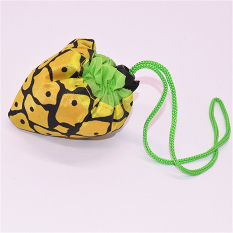 Leuke Fruit Opslag Handtas Opvouwbare Boodschappentassen Herbruikbare Kruidenier Eco Tote Pouch Nylon Tas Grote Capaciteit Vriendelijke Schoudertas: pineapple