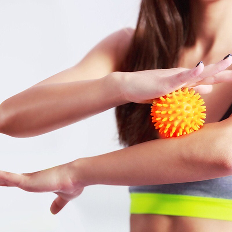 1 Pc 6,5 bola para masajes cm rodillo de estrés, reflexología alivio para el Yoga cuerpo bolas de masaje PVC fácil de usar bolsillo masajista #45