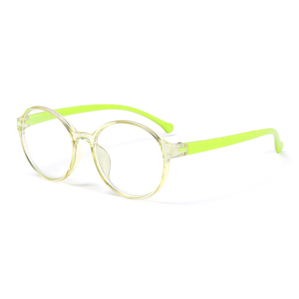 1Pc Anti-blue Light Kids Glasses Computer Eye Protection Eyeglasses Ultra Light Round Frame Online Eyewear Accessories: green