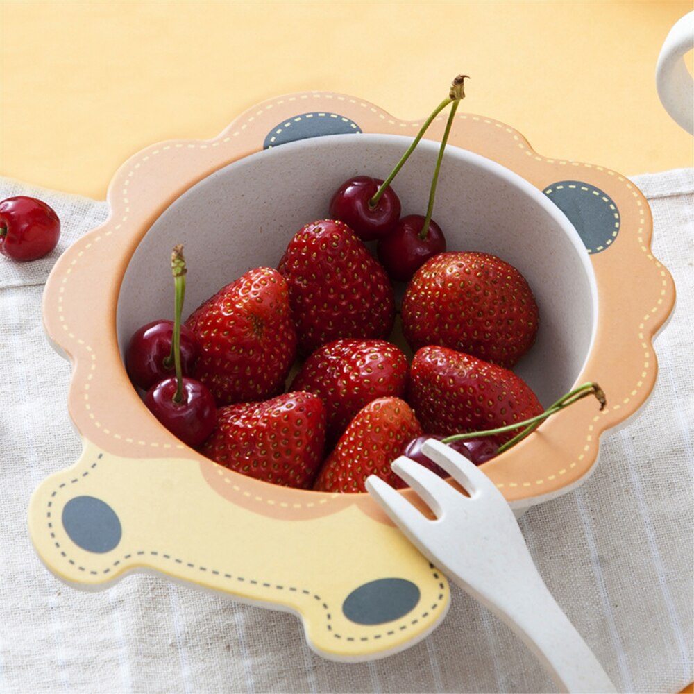 Bol Ramen en en Fiber de bambou, Kawaii, à nouilles, pour enfants, bébés, vaisselle de table