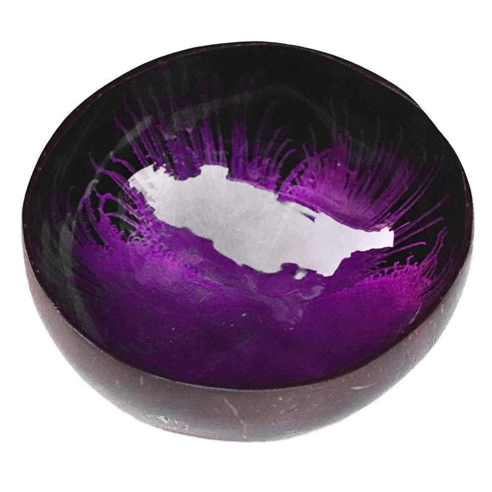Recipiente de almacenamiento para manualidades, recipiente decorado con dibujo de color coco, el mejor , soporte para frutos secos y dulces, almacenamiento de llaves de Sal: Morado