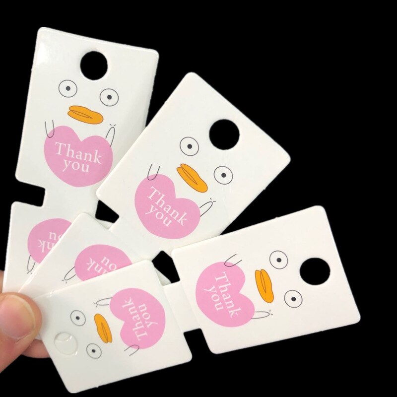 50pcs 3.5x9.5cm Display Paper Cards Hair Band Headband Foldable Hanging Cardboard for DIY Jewelry Display Packaging Price Tag