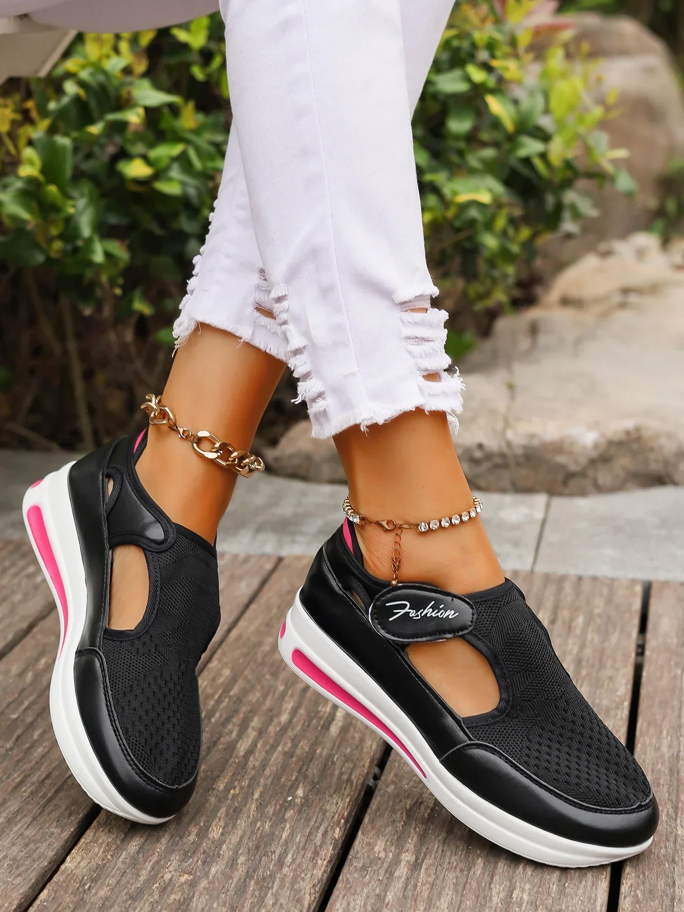 2024 Dames Sneaker Platform Casual Ademende Mesh Foam Flats Casual Lichtgewicht Wandelschoenen Te Gebreide Rode Sporten