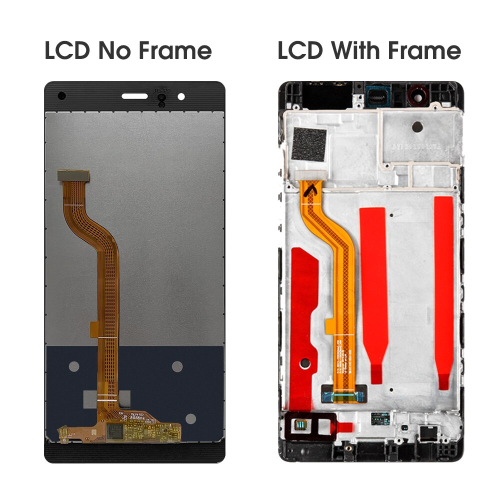 5.2 ''Originele Voor Huawei P9 Lcd-scherm Met Touch Screen Digitizer Vergadering Vervangen Met Frame P9 EVA-L09 EVA-L19 L29 display