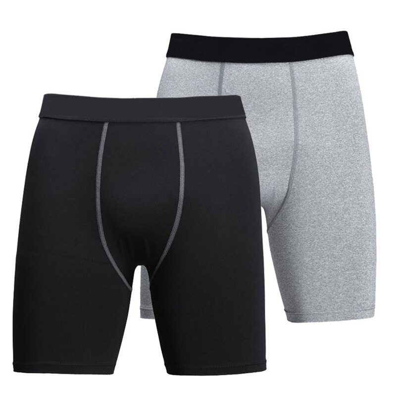 Mænd udendørs sport løb hurtigtørrende shorts gym out kompressionstramme åndbare anti-sved shorts jv