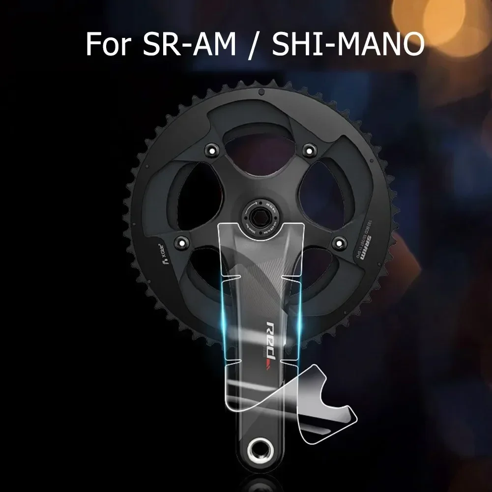 Fahrrad Kurbel Schutz Aufkleber Klebstoff TPH Film Für SRAM Für SHIMANO Radfahren Kurbelgarnitur Schutz Aufkleber Teile
