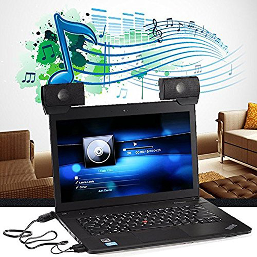 Mini stereo högtalare bärbar usb multimedia dator stereo clip högtalare soundbar för laptop xp vista win 7 mac och osx