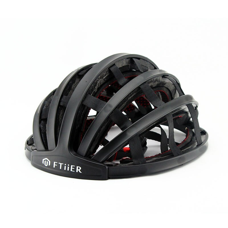 Opvouwbare Fietsen Helm Draagbare Ultralight Racefiets Enduro Helm Unisex Fietshelm Mountain Volwassen Capacete Ciclismo: black / L 59-62cm