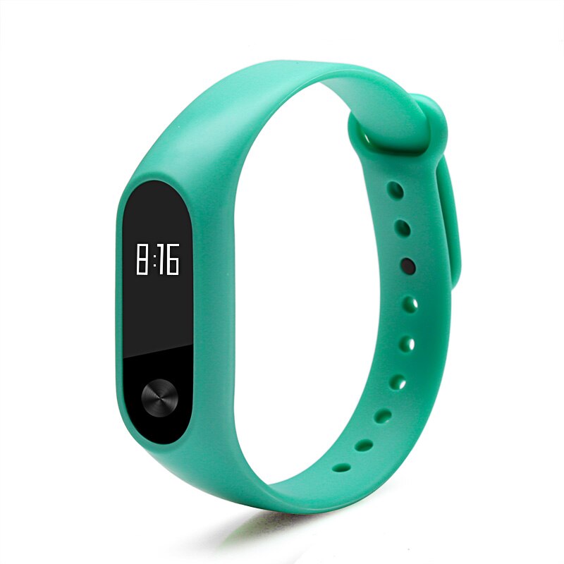 Accesorios inteligentes BOORUI, reemplazo de correa mi band 2 para xiaomi mi band 2, pulsera deportiva de silicona con colores variados: Cyan