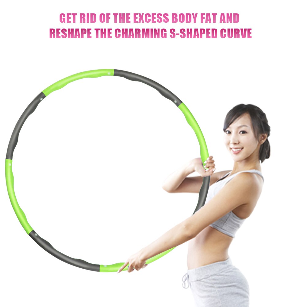 Multicolor Safety Fitness Hoop Removable Fitness Sport Hoop Foam Padded Gymnastic Hoop With Tape Measure Exercise Burns Fat