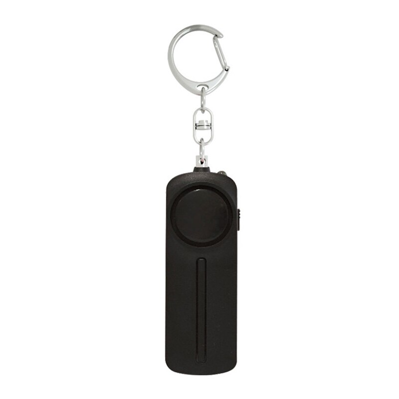 Personal Alarm Keychain 130 DB Warning Device with LED Light Suitable for Ladies, Children, Seniors and Joggers: Black