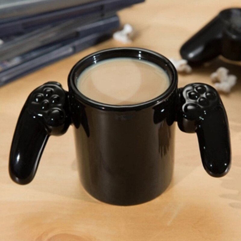 380mL Game Over Coffee Mug 3D Game Controller Handle Mug Ceramic Cup Milk Tea Mugs Gameboy Birthday Christmas
