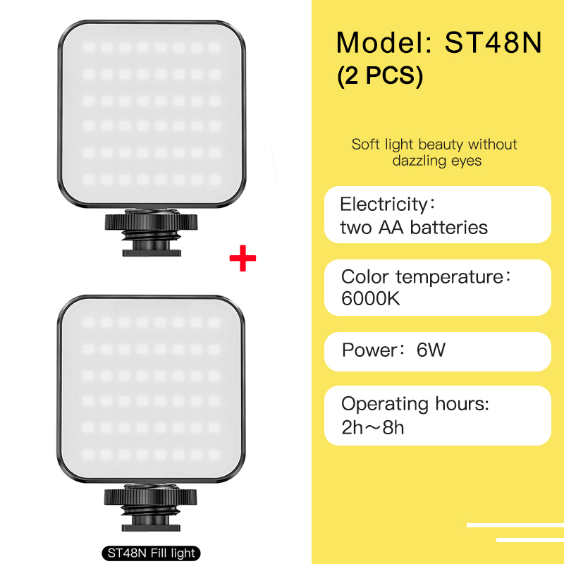 Mini Warm Cold Fill Light Live Led Light Tripod For Video Photographic Lighting Photography Vlog Photo Living Selfie 2000Ahm: 2