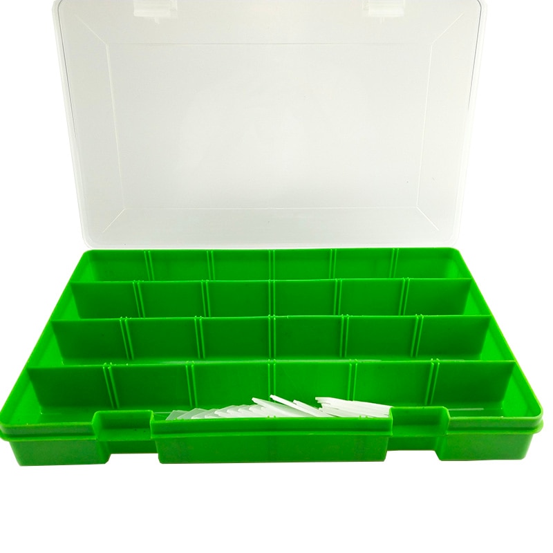 2 Size Fishing lure box Single Layer DIY Fishing Tackle Box Large Capacity Fishing Lure Storage Box Case B284