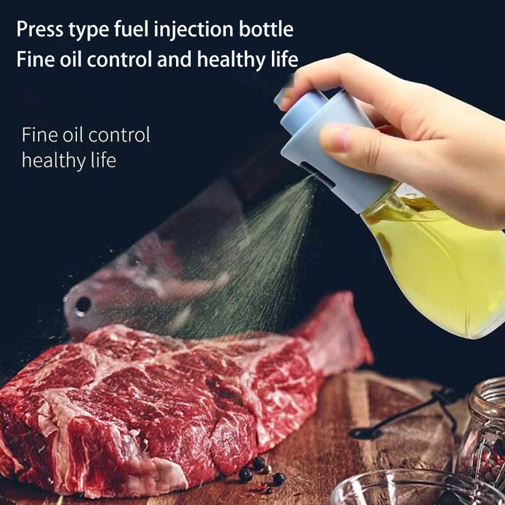 1pc butelka na oliwę z rozpylaczem 200ml lejek ze stali nierdzewnej wciśnięty oliwy z oliwek dozownik robić oliwy dozownik robić octu butelka robić robić grillowania robić pieczenia