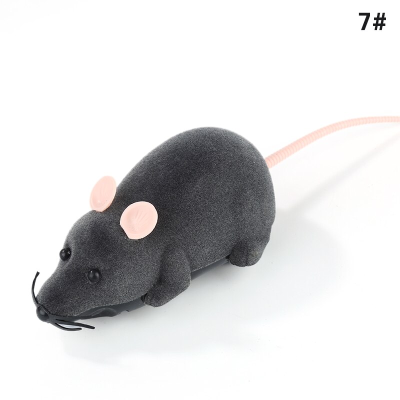 Wireless Electronic Remote Control Rat Plush RC Mouse Toy Flocking Emulation Toys Rat For Cat Dog Joke Scary Trick Toys: B