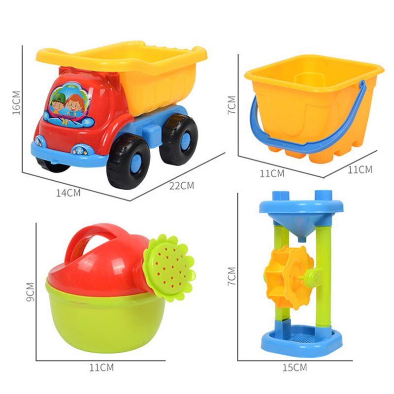 Colorful Beach Sand Toys Pools Water Fun Play Game Summer Toy Sand Molds Set Play Cart Baby Beach Game Kids