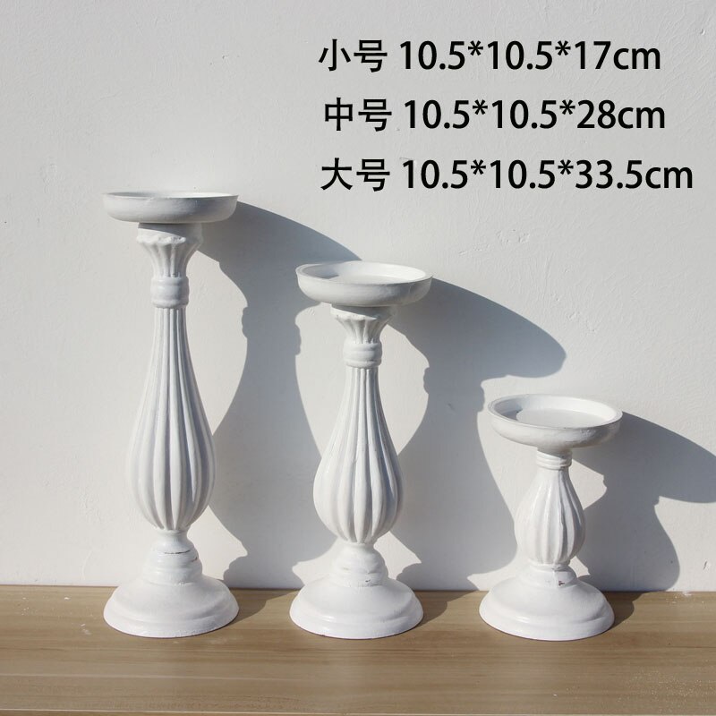 Wit Kandelaar Houten Creatieve Kandelaar Lade Kaarshouder Handgemaakte Tafel Desktop Decoratie Rustieke Bruiloft Decor