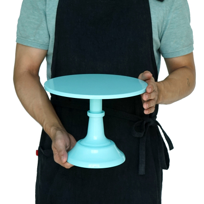 Sweetgo baby blue kagestander cupcake bakke kageværktøj boligdekoration dessertbord dekoration fest leverandører 3 etagers fuglebur: 10 tommer