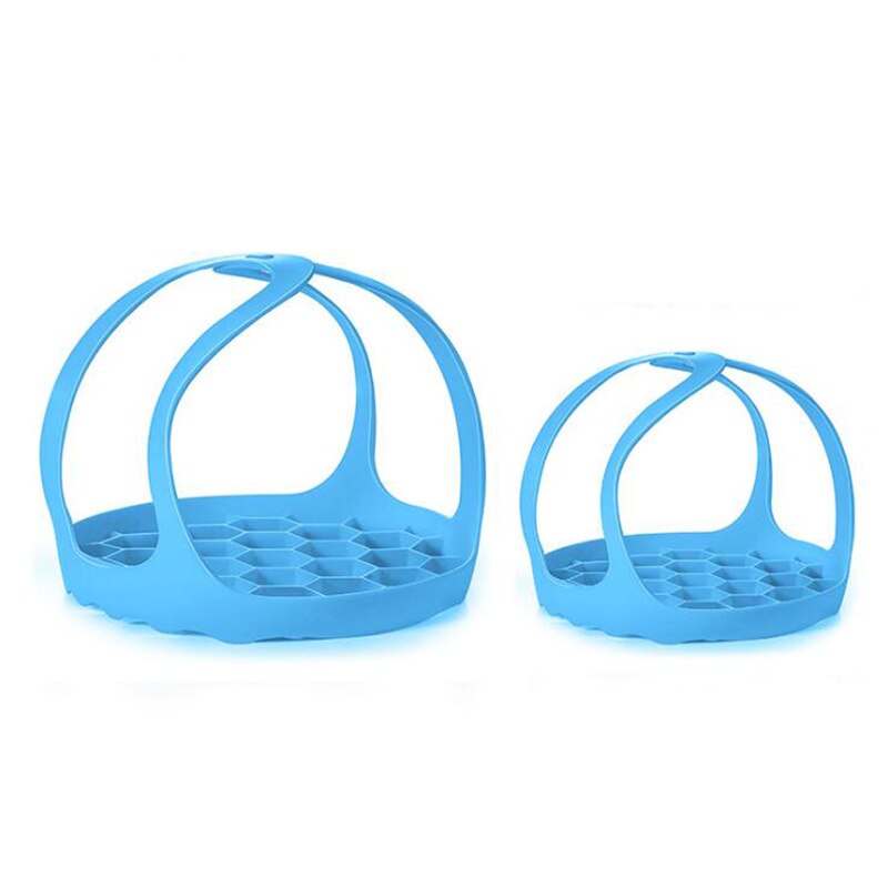 Pandekagemaskine nonstick madlavningsværktøj ægring maker æg silikone form pandekage ost æg komfur pande køkken bage tilbehør: Himmelblå 8 tommer