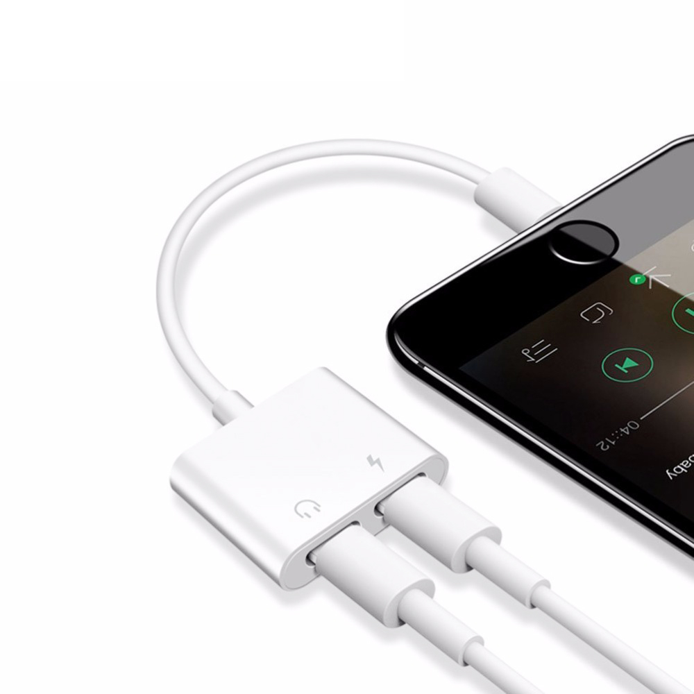 Doppel Jack Adapter Kabel Für Blitz Kopfhörer Audio- Konverter Unterstützung iOS für iphone 7/8/X XS XR 11 ladegerät Musik