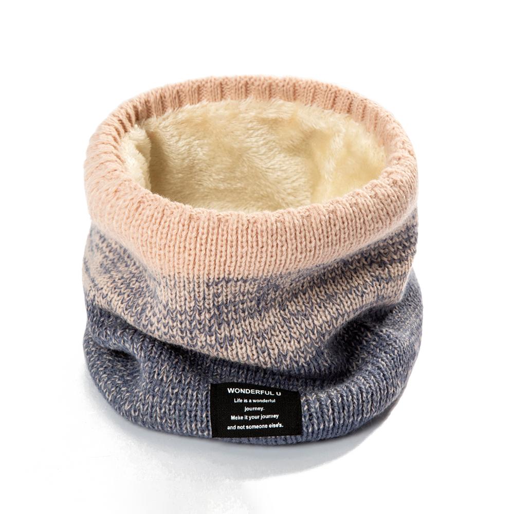 Molixinyu Winter Baby Sjaal Thicken Warm Plus Fluwelen O Ring Vrouwen Sjaal Voor Meisjes Katoen Gebreide Mode Zachte Sjaal Voor vrouwelijke