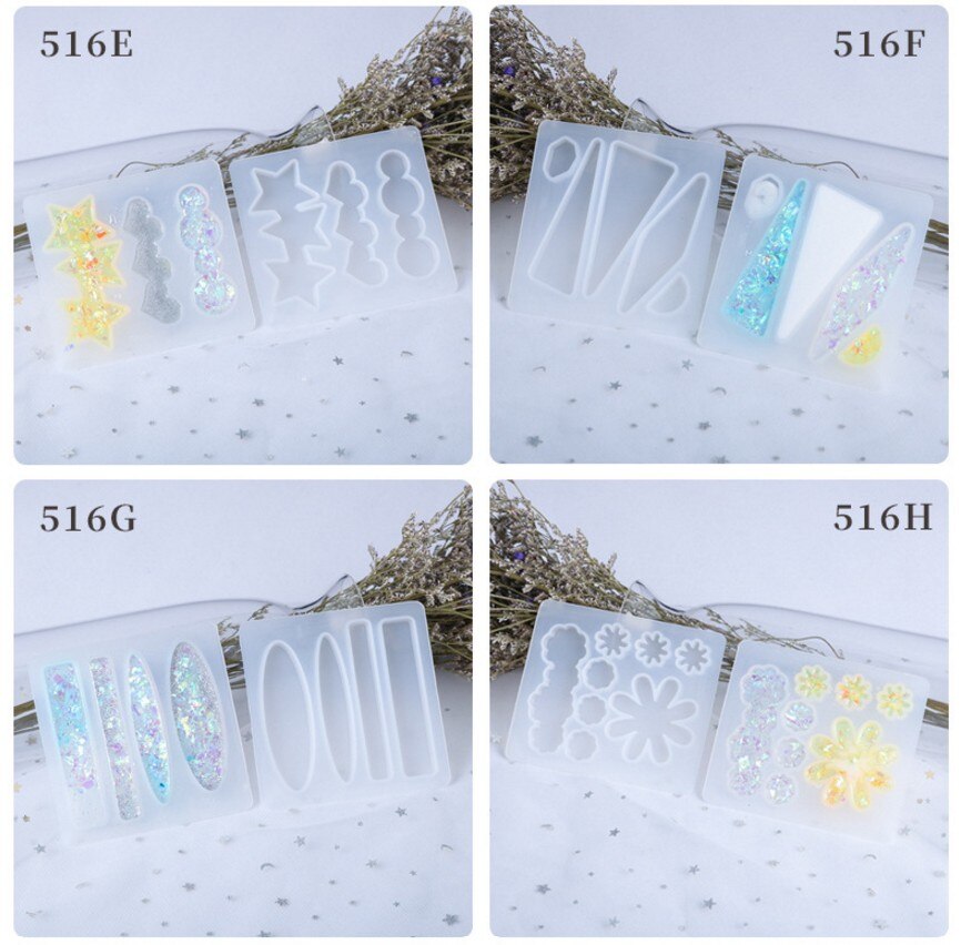 Transparent Silicone Mould Resin Decorative Craft DIY Various hairpins Mold epoxy resin molds for jewelry