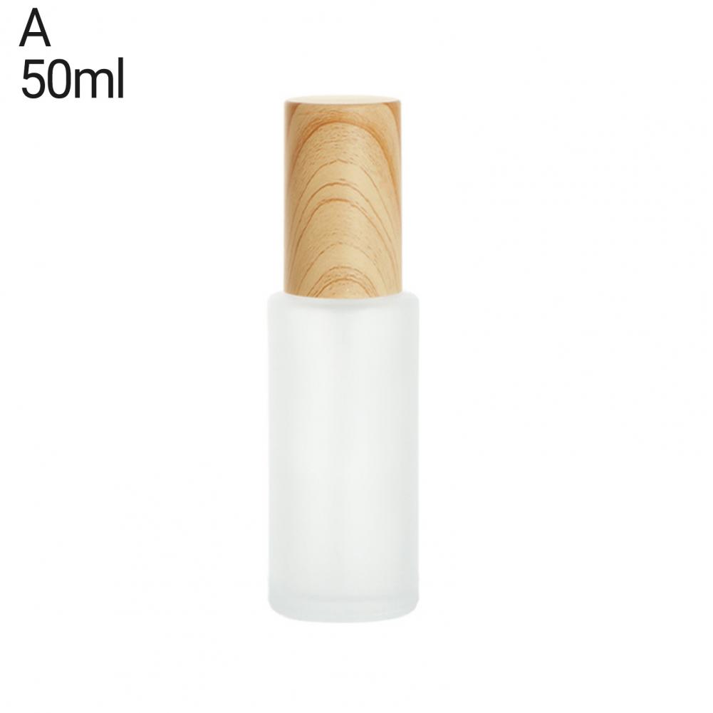 Bouteille vide de 30ml/50ml/80ml/10g/20g/30g, Surface mate avec couvercle en Grain de bois, vaporisateur de cosmétiques en verre pour voyage: MA