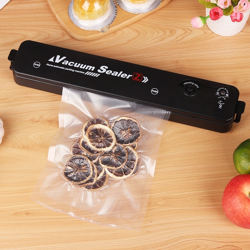 Household Vacuum Food Sealer 220V/110V Automatic Commercial Household Food Vacuum Sealer Packaging Machine Include 10Pcs Bags