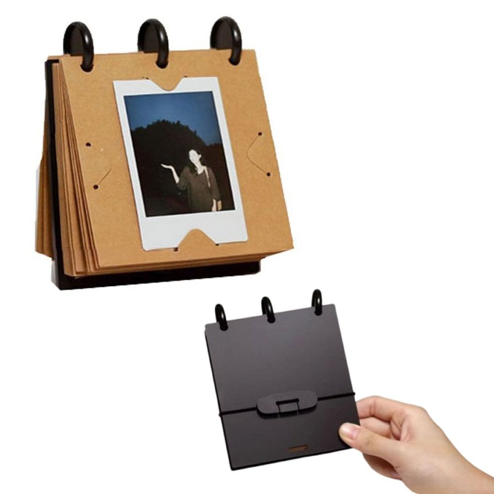 Horizontal/Vertical Display Flip Photo Album Holds 20-40 Photos Self Standing Desktop Photo Frame Double Sided Display