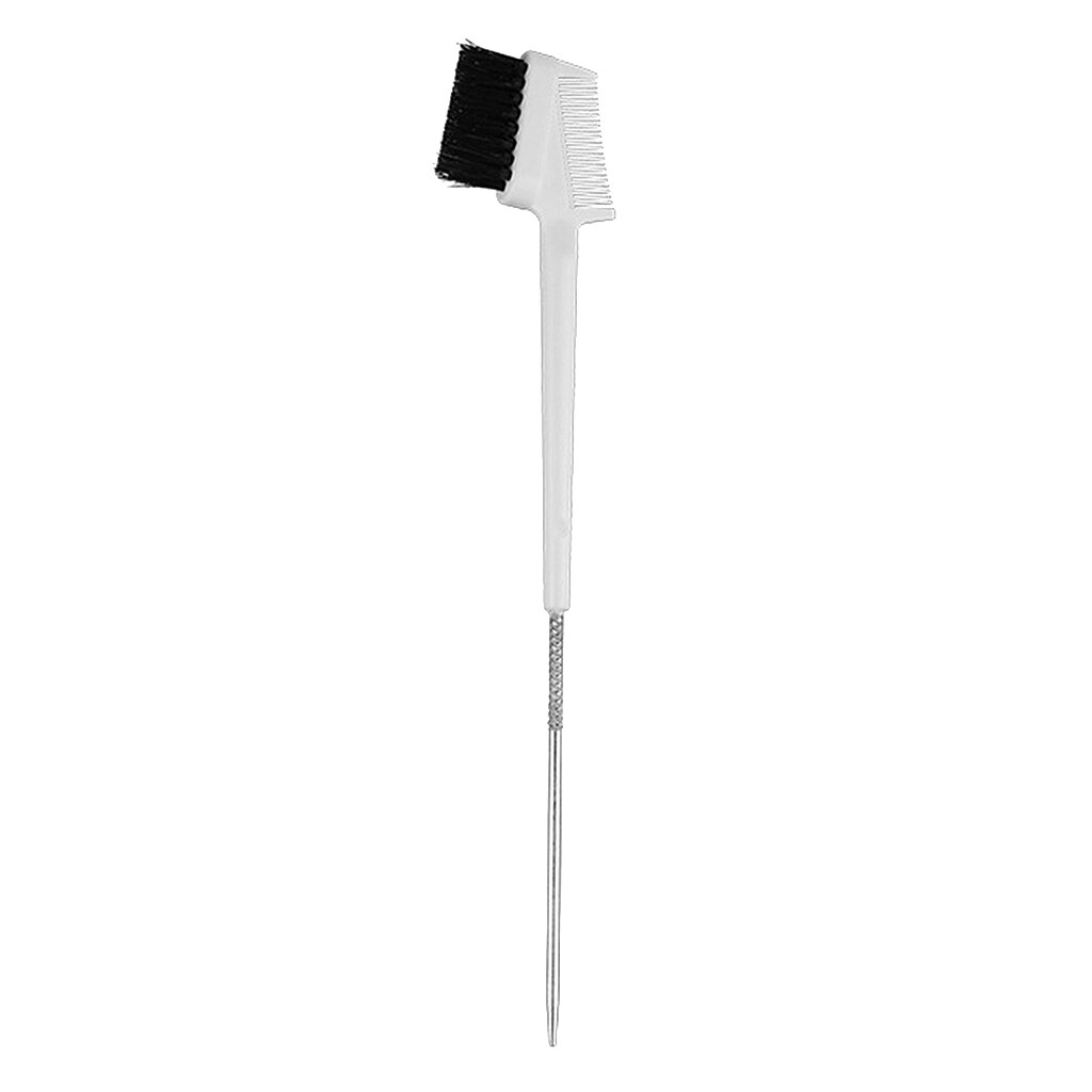 Pente de sobrancelha/controle de borda de cabelo escova cílios pente ferramenta de maquiagem: White