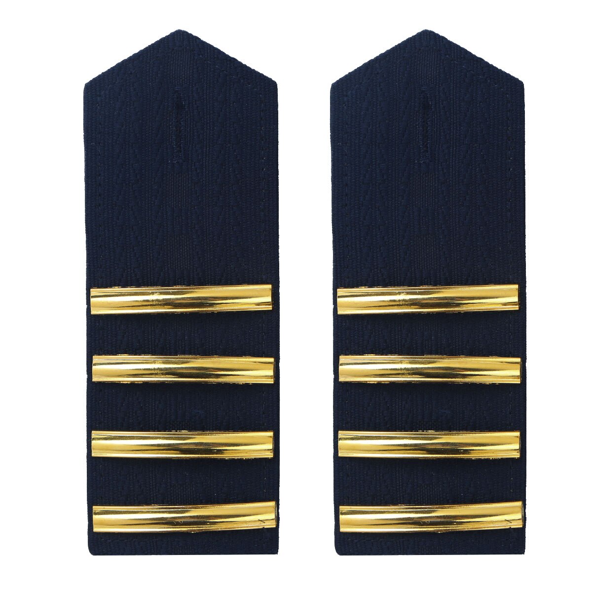 1 Paar Professionele Airlines Pilot Epaulet Gold Metal Bar/Ster/Tarwe Diy Epauletten Universele Sailor Kleding Schouder Board badge: Dark Navy Four