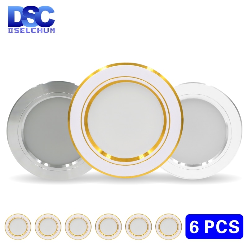 6 Stks/partij Led Downlight 220V Plafondlamp 5W 9W 12W Verzonken Neer Licht Ronde Led Panel licht 15W 18W Spotlight Binnenverlichting