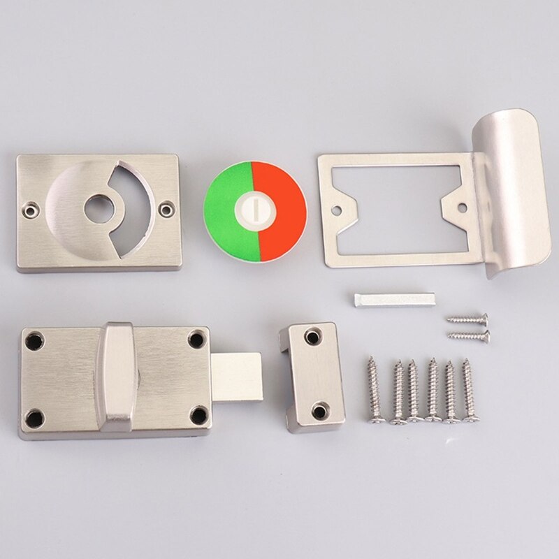 Privacy Occupied Public Toilet Latch Hardware Stainless Steel For Bathroom Indicator Door Lock WC Dressing Room Vacant Engaged