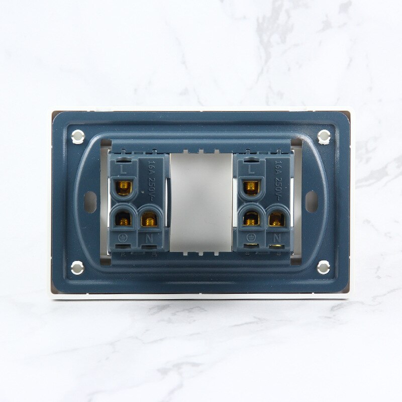 Wall Sockets Italy Plug EU Outlets 1/2/3 Way Italian Electrical Power Socket Ground PC Panel Flame Retardant Material Outlet