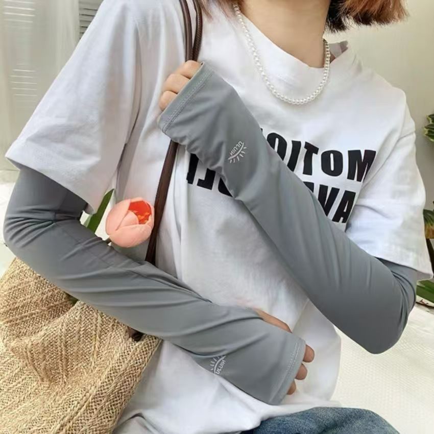 Women's Ice Sleeves, Summer Ice Silk Sun Protection Sleeves, UV Protection for Cycling and Driving, Loose Sun Protection Sleeves