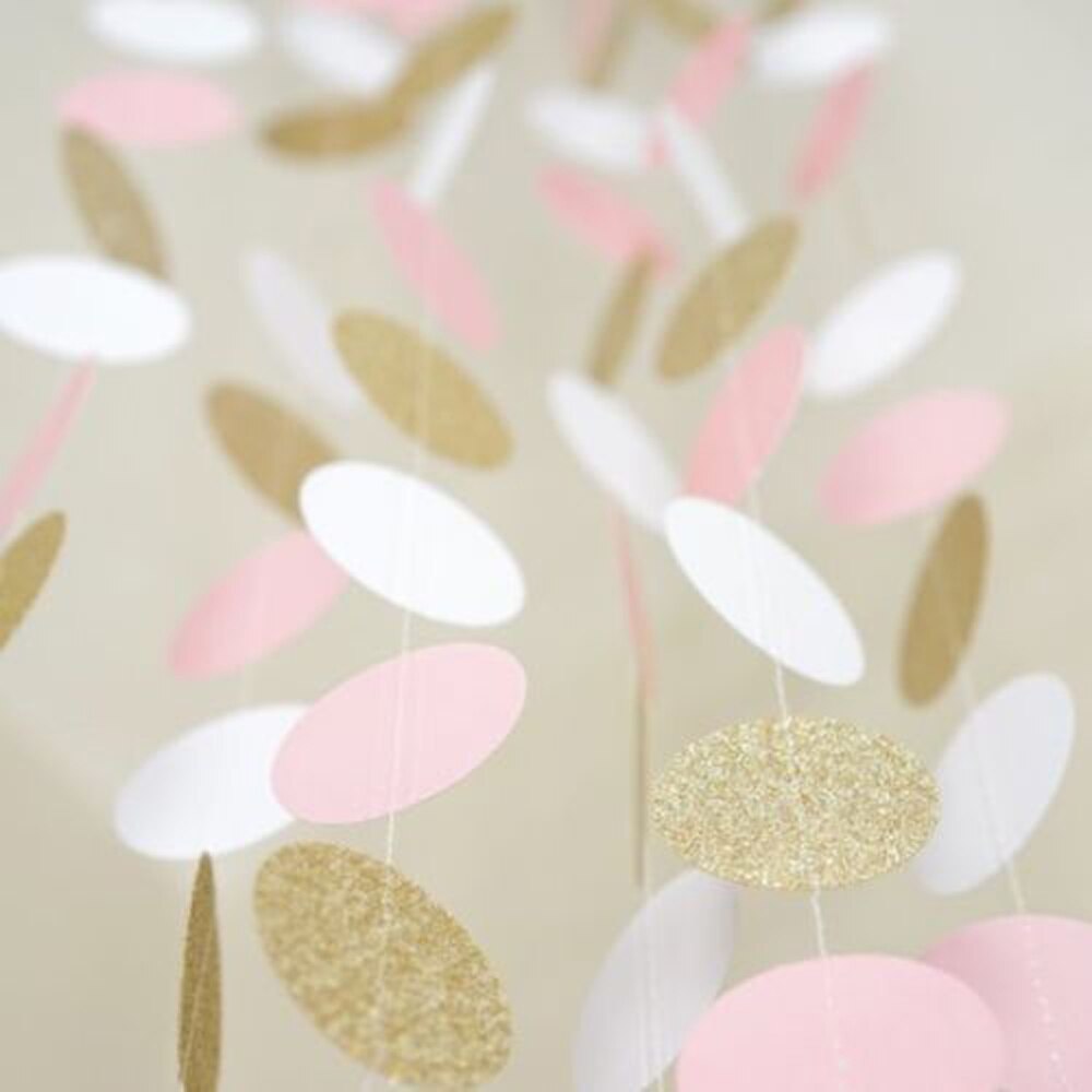 1 Set Party Decor Glitter Dot Paper Hanging Decorations Party Streamers