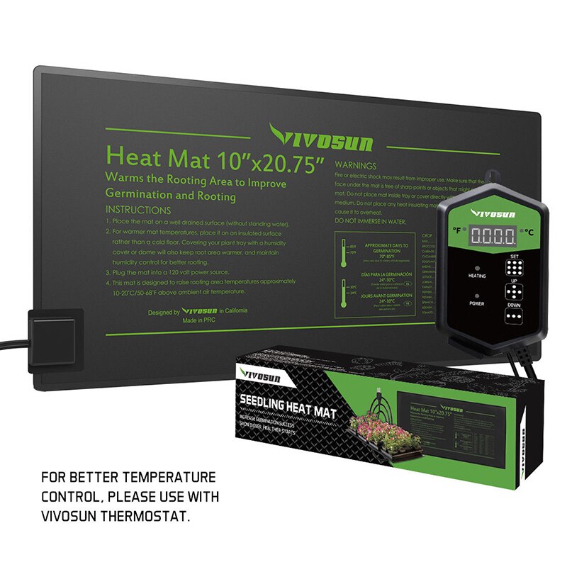 Seedling Heat Mat 10"x20" Seed Starter Warm Pad Germination Propagation Clone PVC Seedling Heat Mat Supple Water-proof