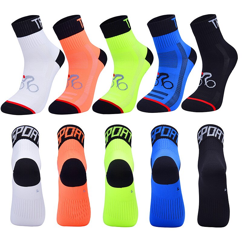 Men Women Cycling Sock Breathable Outdoor Basketball Socks Protect Feet Wicking Bike Running Football Sport Socks