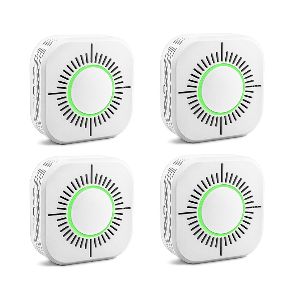 4Pcs 433Mhz RF Smoke Detector Sensor Wireless Smoke Fire Alarm Sensor Work with SONOFF RF Bridge Smart Home Alarm Security: 4Pcs Smoke Detector
