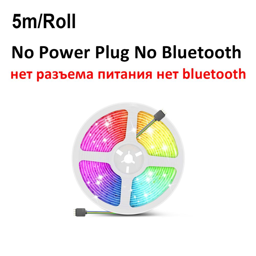 Muziek Modus App Afstandsbediening Dimmer Bluetooth Smart Led Light Strip Dimbare Lampada Inteligente Thuis House Party Decoratie: No Plug 5m