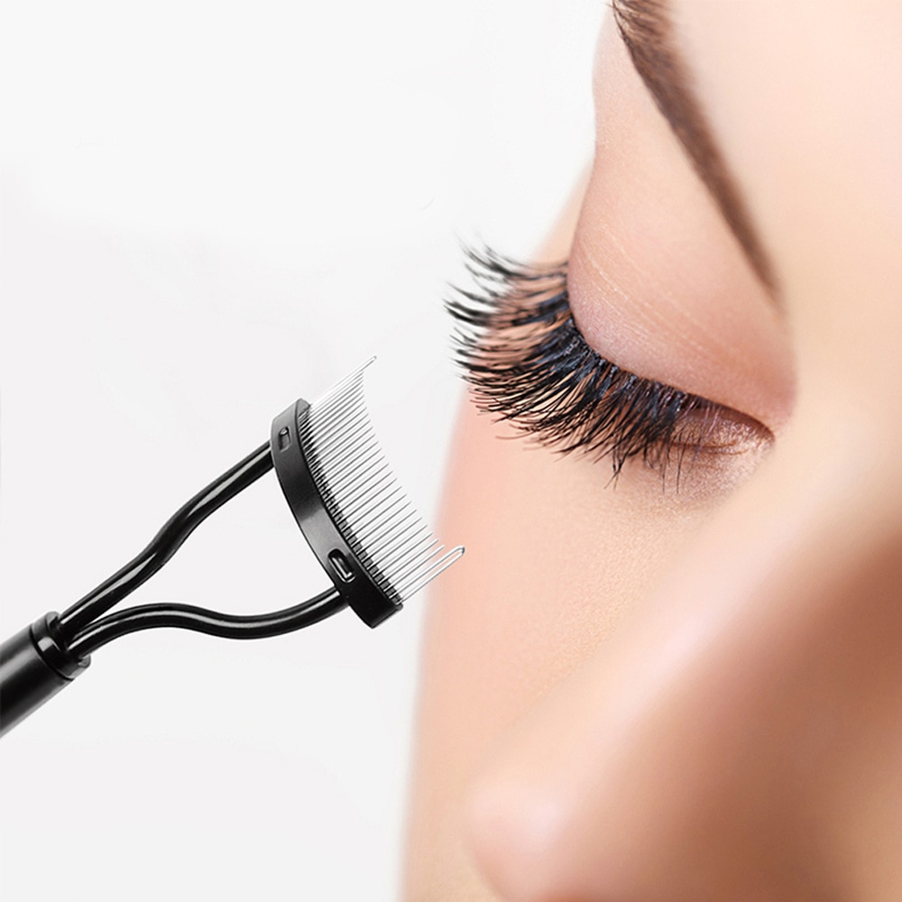 Applicateur de Mascara en métal, peigne à cils, brosse, pour soulever les boucles, séparateur de cils, outils de maquillage de beauté