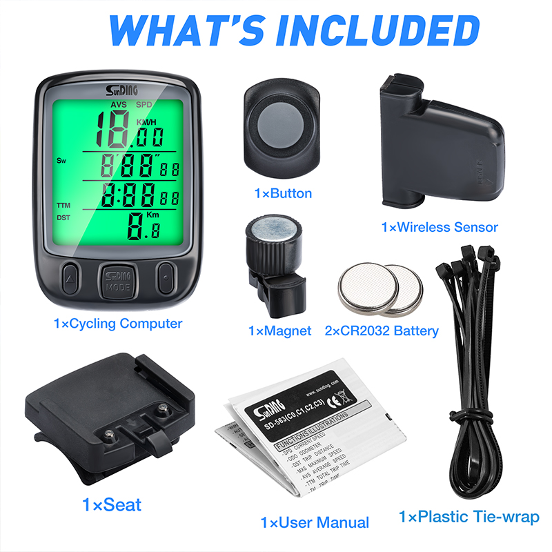 Waterproof Bicycle Speedometer Meter Computer Backlight Bike Speedometer Odometer Display Speedometer Suitable for Cycling