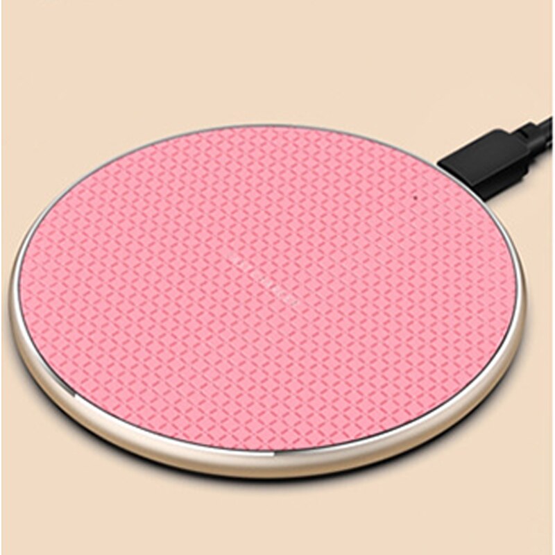 Qi wireless fast charger ultra-thin metal pad 15W wireless fast charger for iPhone13por Huawei Android Samsung S9 Note8 adapter: 04 Red