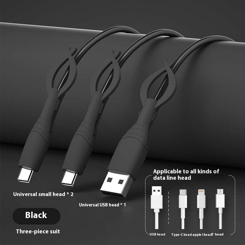 2in1 Silicone Cable Protector for Android/iPhone Anti-Snap Charger Cord Guard /w Reinforced Connector & Tangle-Free Organizer: Silver