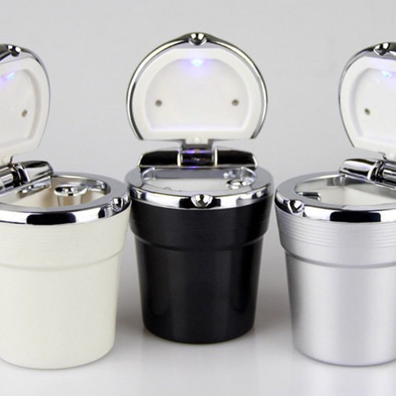 Auto Asbak Auto Garbag Kan Met Led Licht Met Cover Creatieve Persoonlijkheid Bedekt Auto In De Auto Multifunctionele Auto Supplie